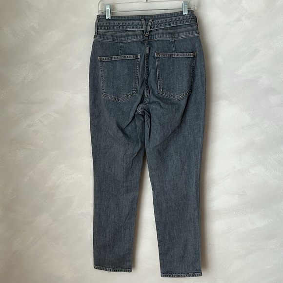 Veronica Beard Logan Straight Leg Jeans Tie Belt Extra High Rise 29 - Picture 10 of 11